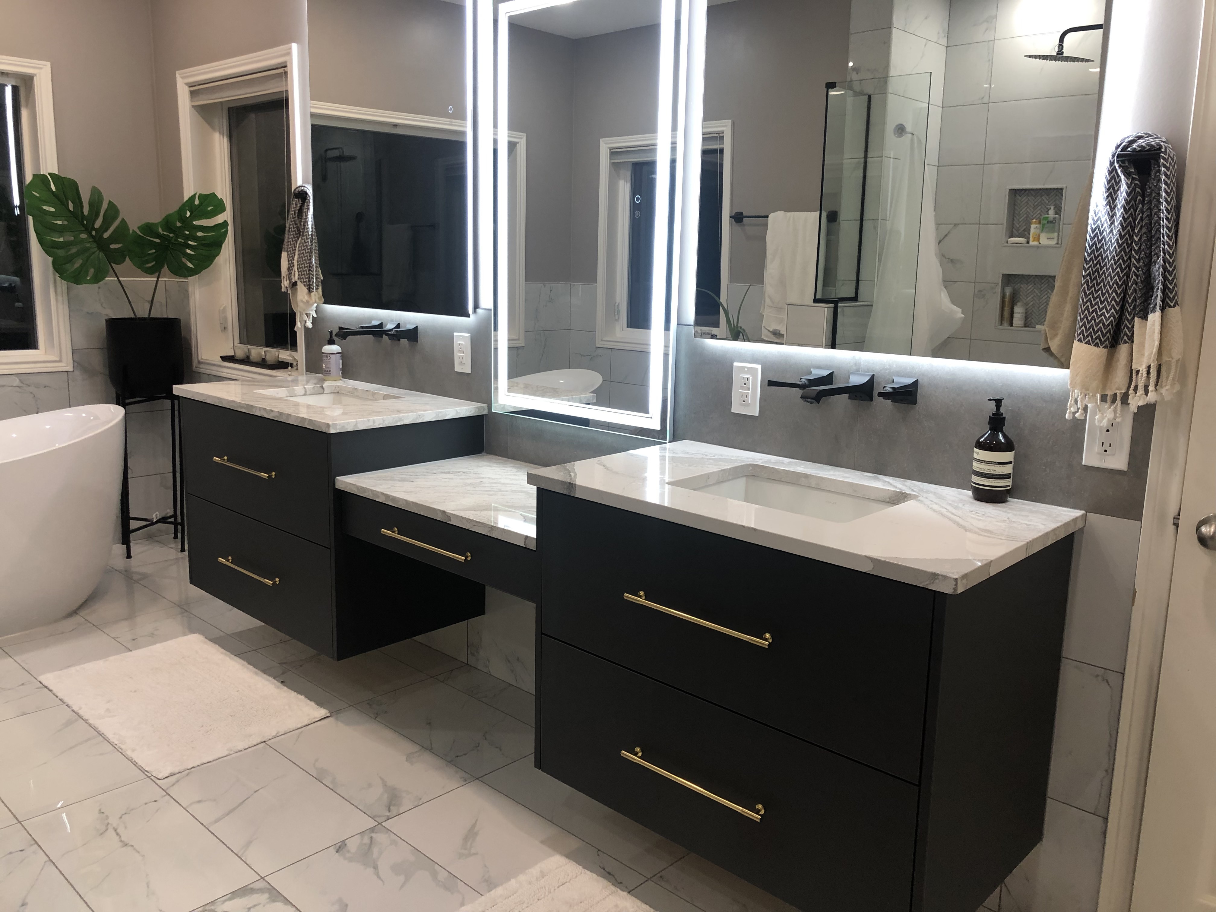 Beaverton Contemporary Vanity — custom cabinetry by Cabworx