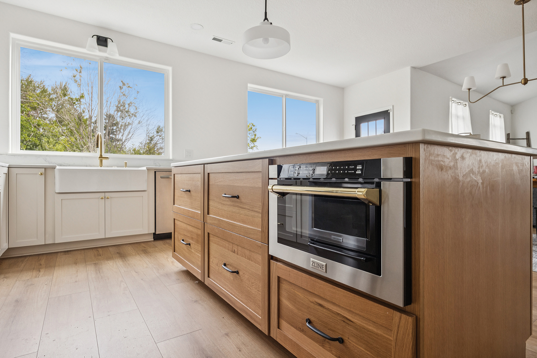 Minnehaha Transitional Kitchen — custom cabinetry by Cabworx